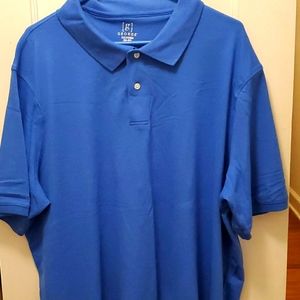 Royal blue, short sleeved polo shirt